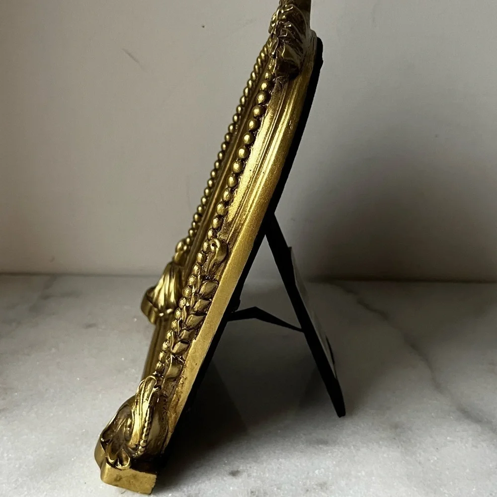 Elegant Gold Ornate Picture Frame for 4”x6” photo